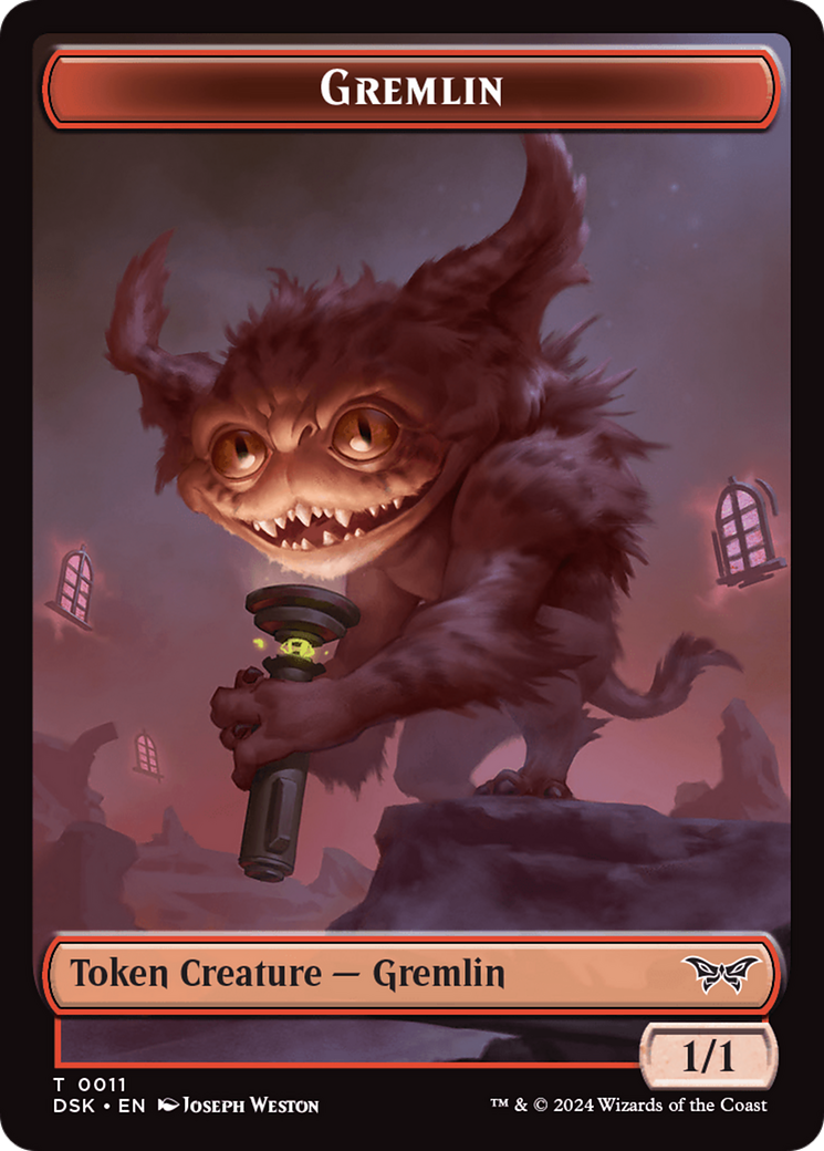 Spirit (0008) // Gremlin Double-Sided Token [Duskmourn: House of Horror Tokens] | Odin's Place