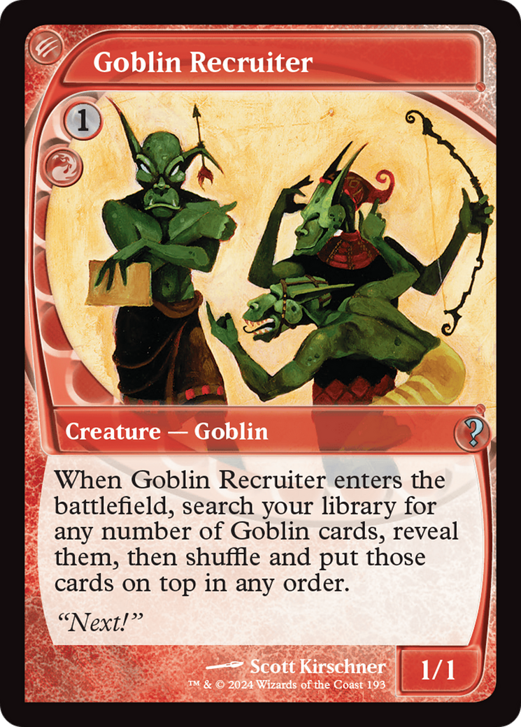 Goblin Recruiter (Future Sight) [Mystery Booster 2] | Odin's Place