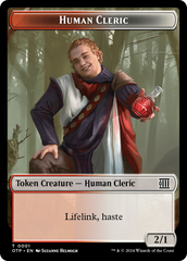 Treasure // Human Cleric Double-Sided Token [Outlaws of Thunder Junction Tokens] | Odin's Place