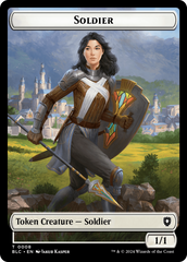 Human // Soldier Double-Sided Token [Bloomburrow Commander Tokens] | Odin's Place