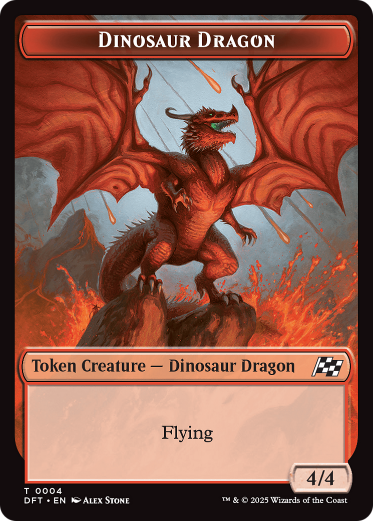Dinosaur Dragon // Treasure Double-Sided Token [Aetherdrift Tokens] | Odin's Place