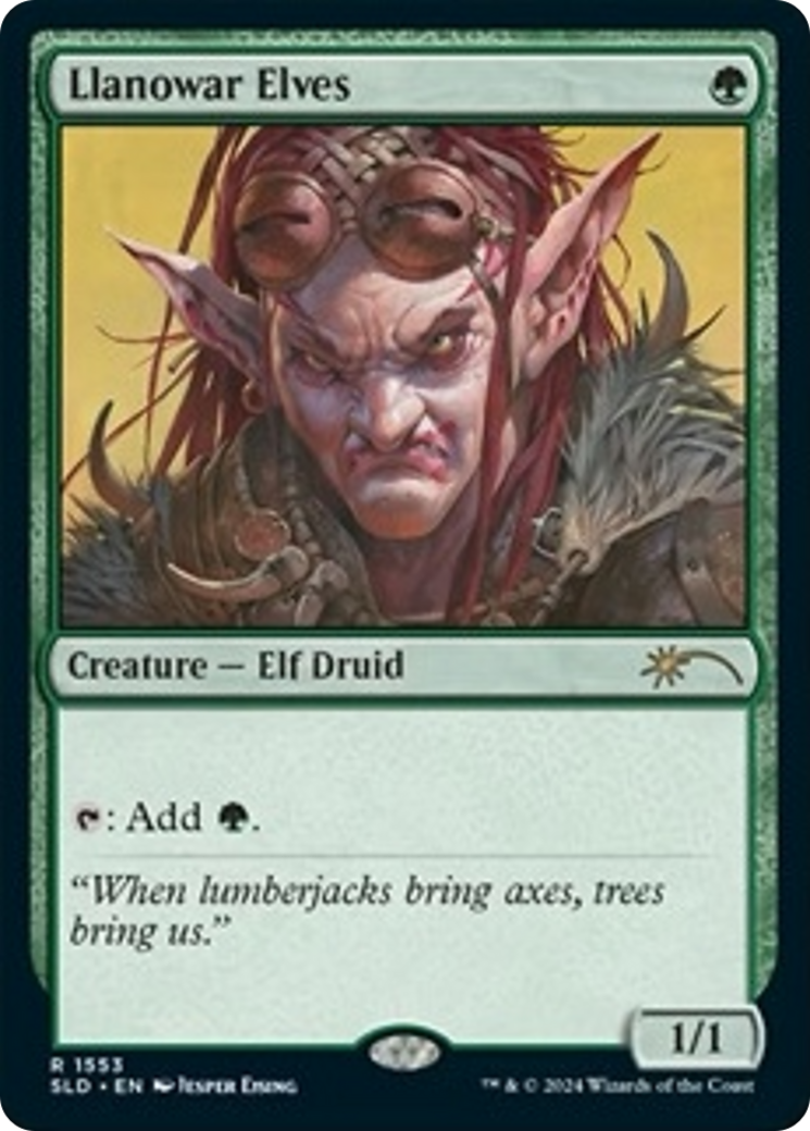 Llanowar Elves (1553) (Rainbow Foil) [Secret Lair Drop Series] | Odin's Place