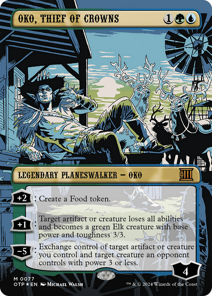 Oko, Thief of Crowns (Textured Foil) [Outlaws of Thunder Junction: Breaking News] | Odin's Place
