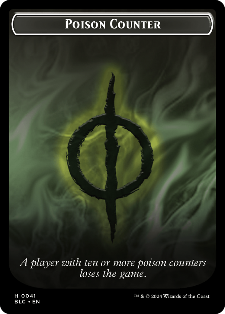 Rabbit // Poison Counter Double-Sided Token [Bloomburrow Commander Tokens] | Odin's Place