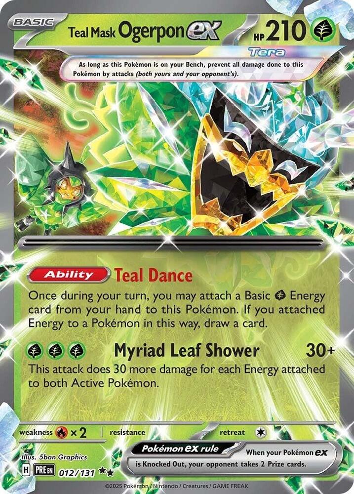 Teal Mask Ogerpon ex (012/131) [Scarlet & Violet: Prismatic Evolutions] | Odin's Place