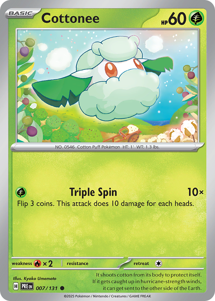 Cottonee (007/131) (Master Ball Pattern) [Scarlet & Violet: Prismatic Evolutions] | Odin's Place