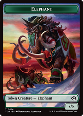 Elephant // Treasure Double-Sided Token [Tarkir: Dragonstorm Tokens] | Odin's Place