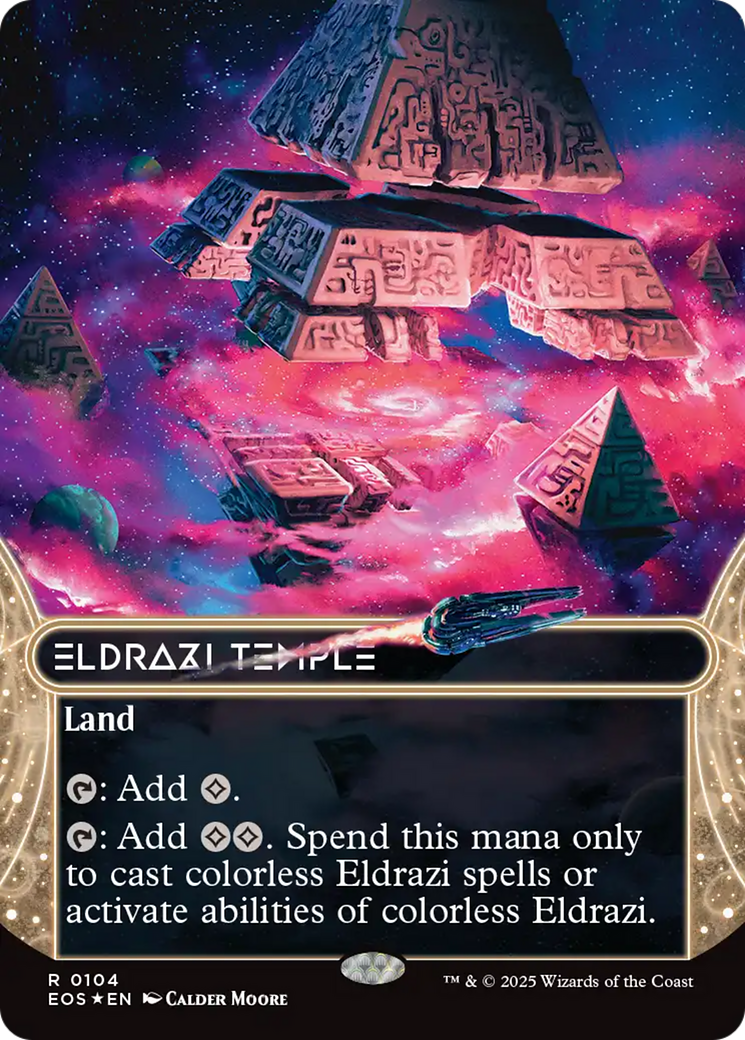 Eldrazi Temple (0104) (Borderless) (Galaxy Foil) [Edge of Eternities: Stellar Sights] | Odin's Place