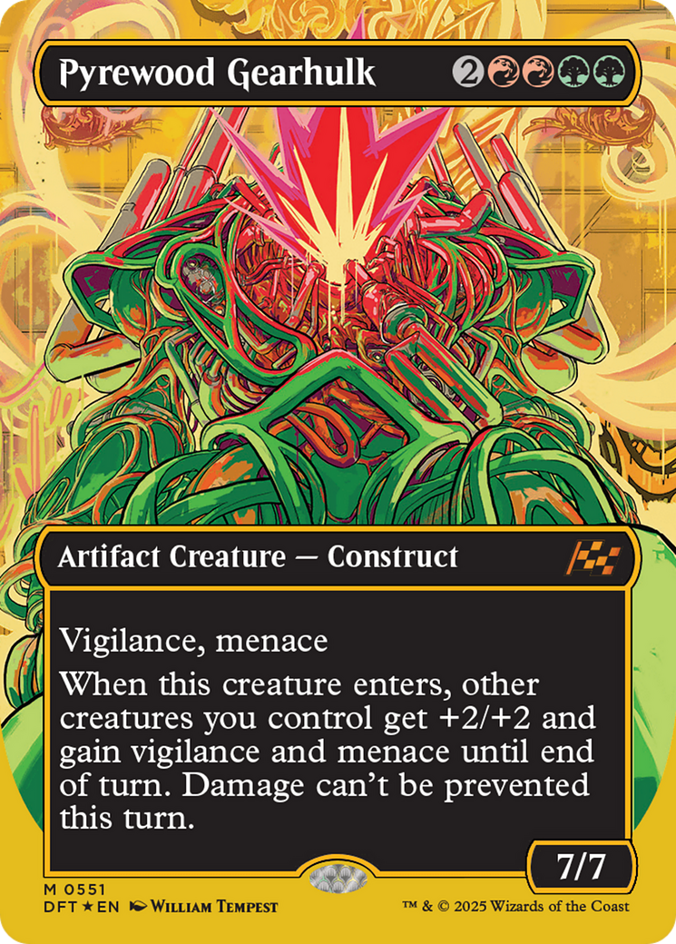 Pyrewood Gearhulk (Borderless) (First-Place Foil) [Aetherdrift] | Odin's Place