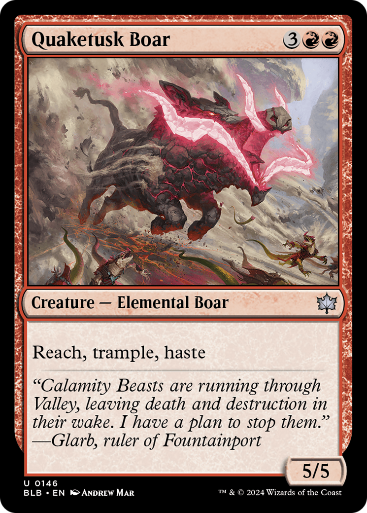 Quaketusk Boar [Bloomburrow] | Odin's Place