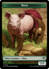 Boar // Drake Double-Sided Token [Outlaws of Thunder Junction Commander Tokens] | Odin's Place