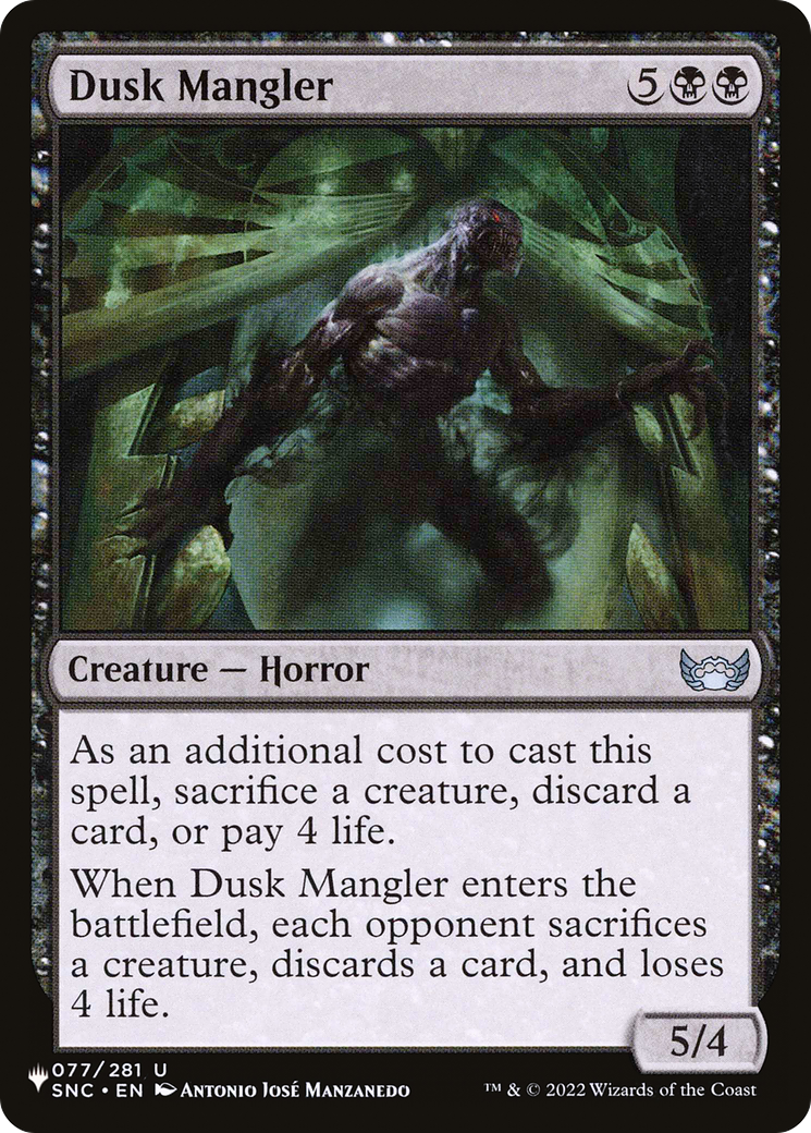 Dusk Mangler [The List] | Odin's Place