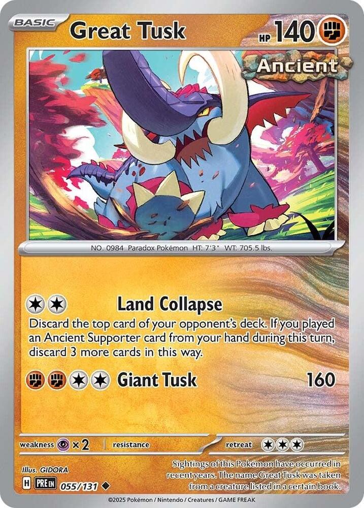 Great Tusk (055/131) [Scarlet & Violet: Prismatic Evolutions] | Odin's Place