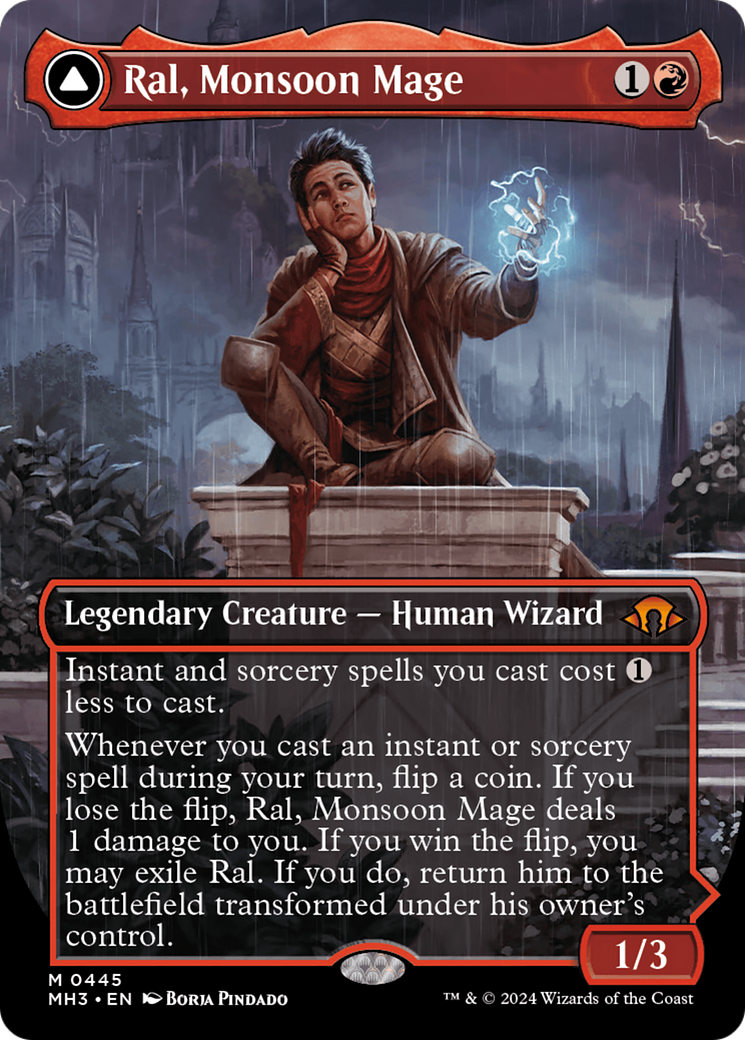 Ral, Monsoon Mage // Ral, Leyline Prodigy (Borderless) [Modern Horizons 3] | Odin's Place