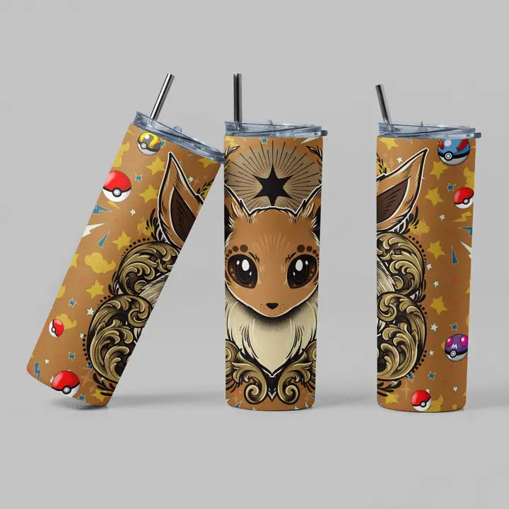 The Geek Boutique: Eevee Poke Anime Video Game TV Inspired Tumbler | Odin's Place