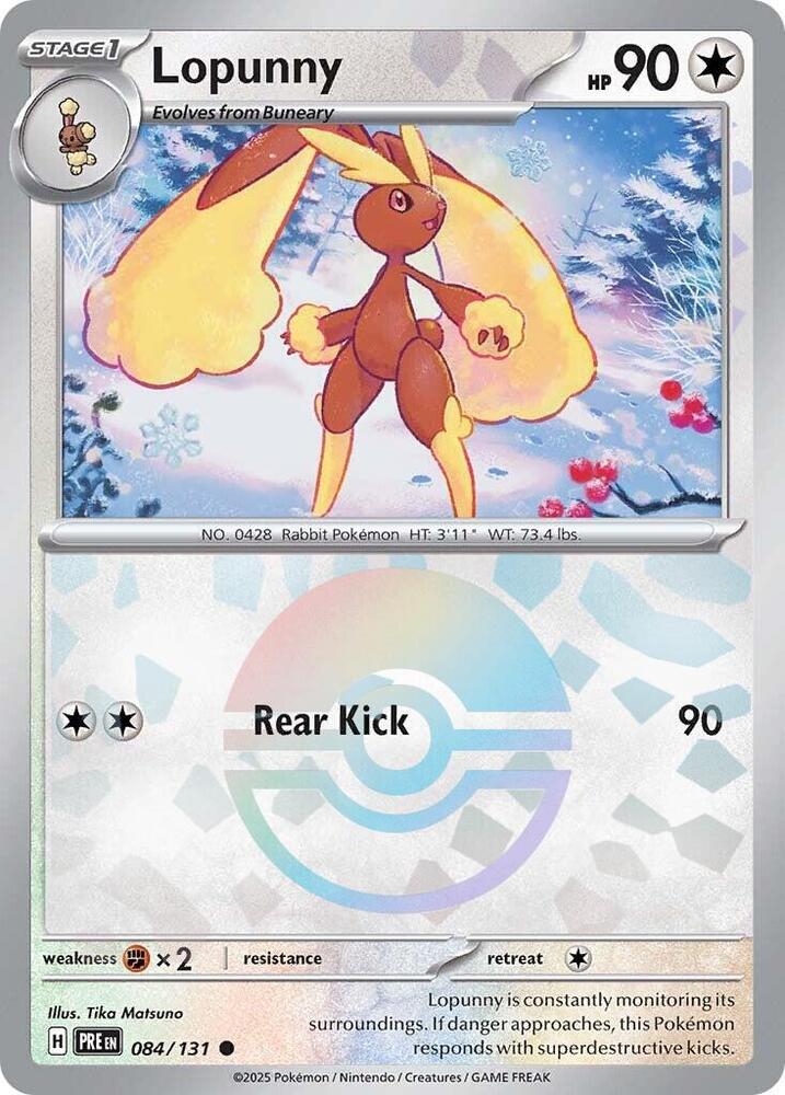 Lopunny (084/131) (Poke Ball Pattern) [Scarlet & Violet: Prismatic Evolutions] | Odin's Place