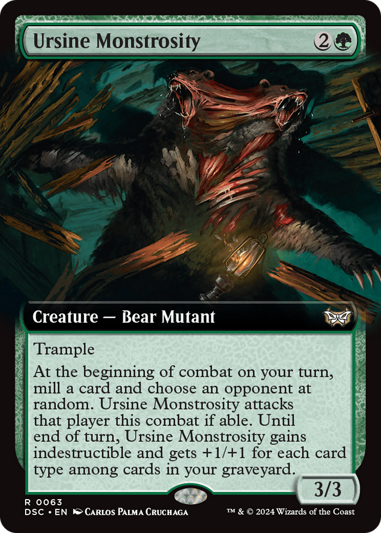 Ursine Monstrosity (Extended Art) [Duskmourn: House of Horror Commander] | Odin's Place