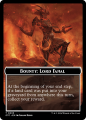 Bounty: Lord Fajjal // Bounty Rules Double-Sided Token [Outlaws of Thunder Junction Commander Tokens] | Odin's Place