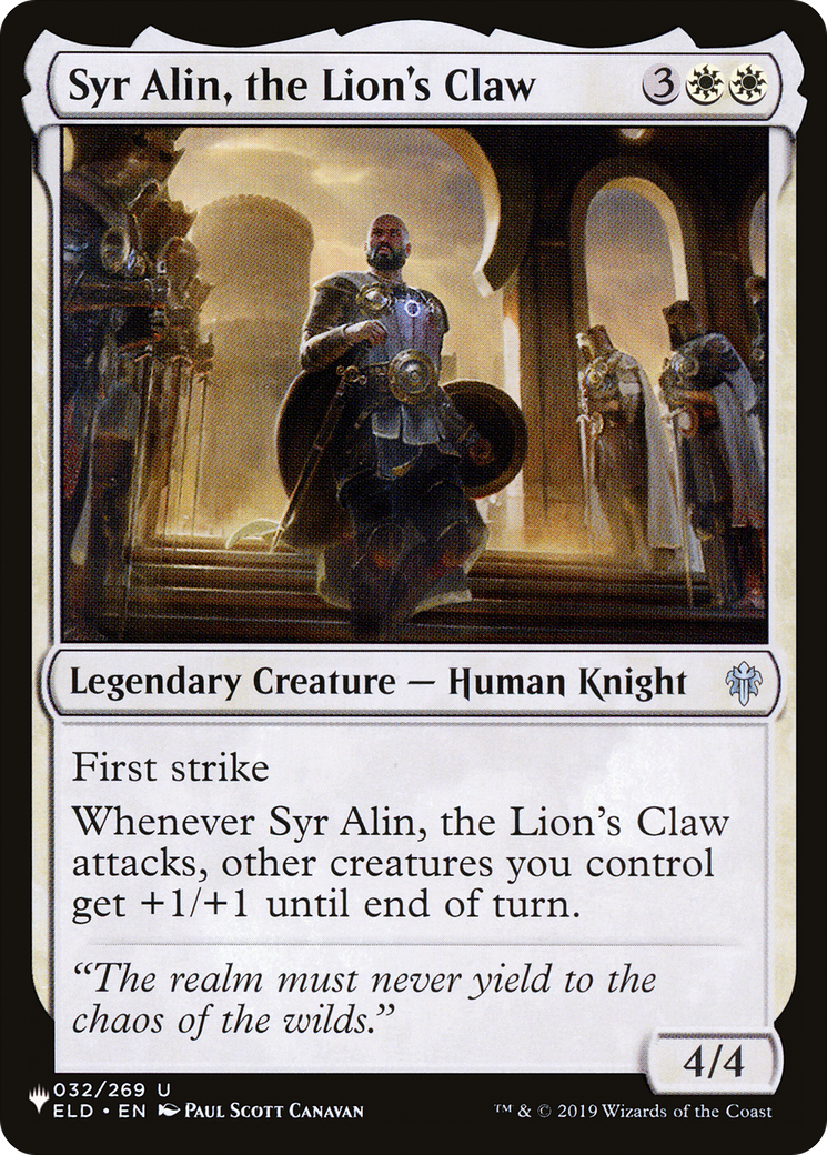 Syr Alin, the Lion's Claw [The List] | Odin's Place