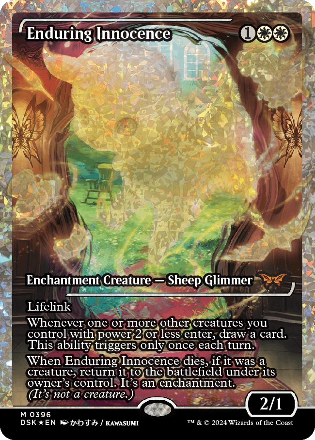 Enduring Innocence (Japan Showcase Fracture Foil) [Duskmourn: House of Horror] | Odin's Place