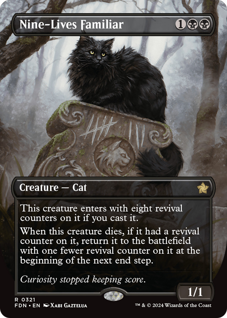 Nine-Lives Familiar (Borderless) [Foundations] | Odin's Place