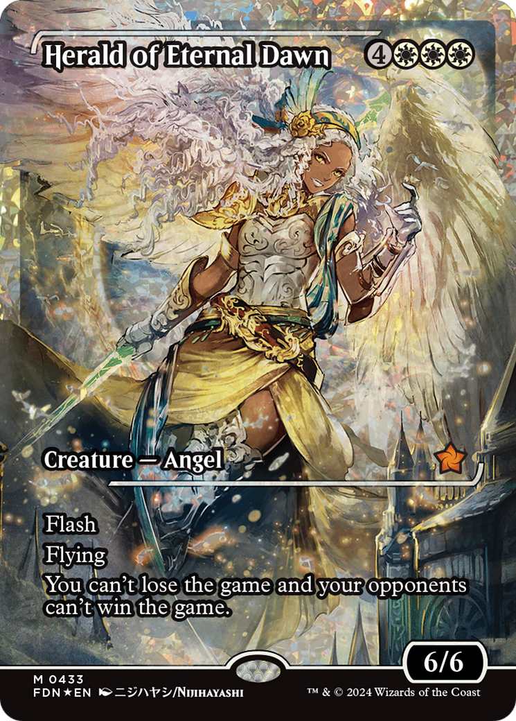 Herald of Eternal Dawn (Showcase) (Fracture Foil) [Foundations] | Odin's Place