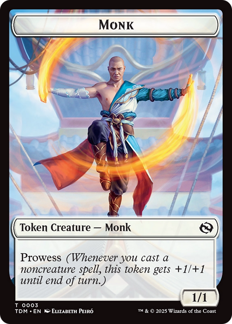 Elemental (0027) // Monk Double-Sided Token [Tarkir: Dragonstorm Commander Tokens] | Odin's Place
