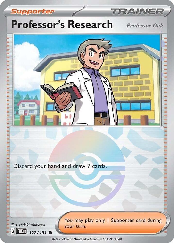Professor's Research (122/131) [Professor Oak] (Poke Ball Pattern) [Scarlet & Violet: Prismatic Evolutions] | Odin's Place