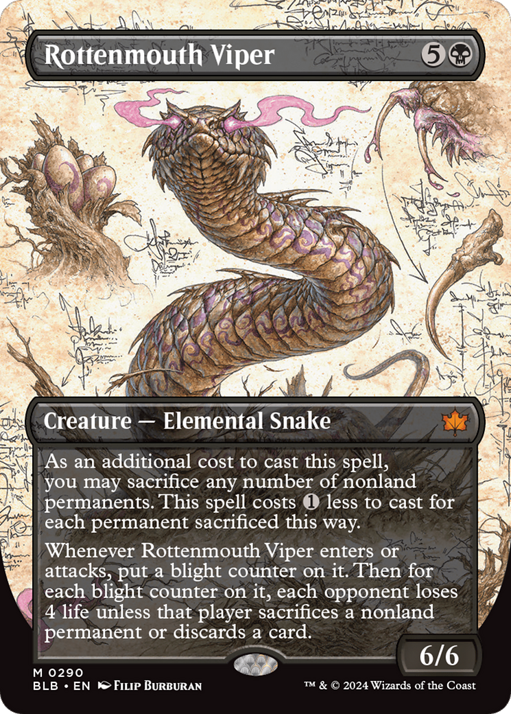 Rottenmouth Viper (Borderless) [Bloomburrow] | Odin's Place