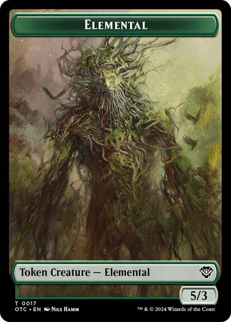 Insect // Elemental (0017) Double-Sided Token [Outlaws of Thunder Junction Commander Tokens] | Odin's Place