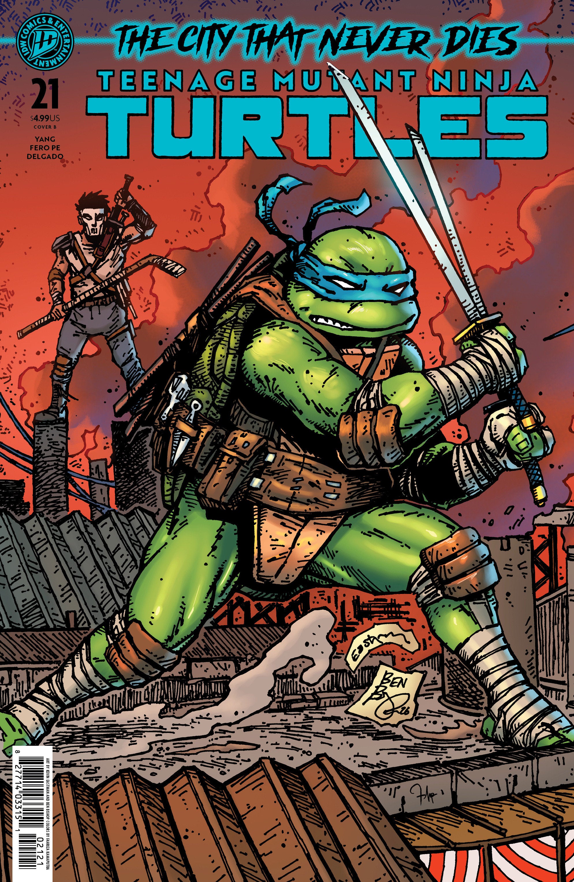 Teenage Mutant Ninja Turtles #21 Variant B (Eastman & Bishop) | Odin's Place