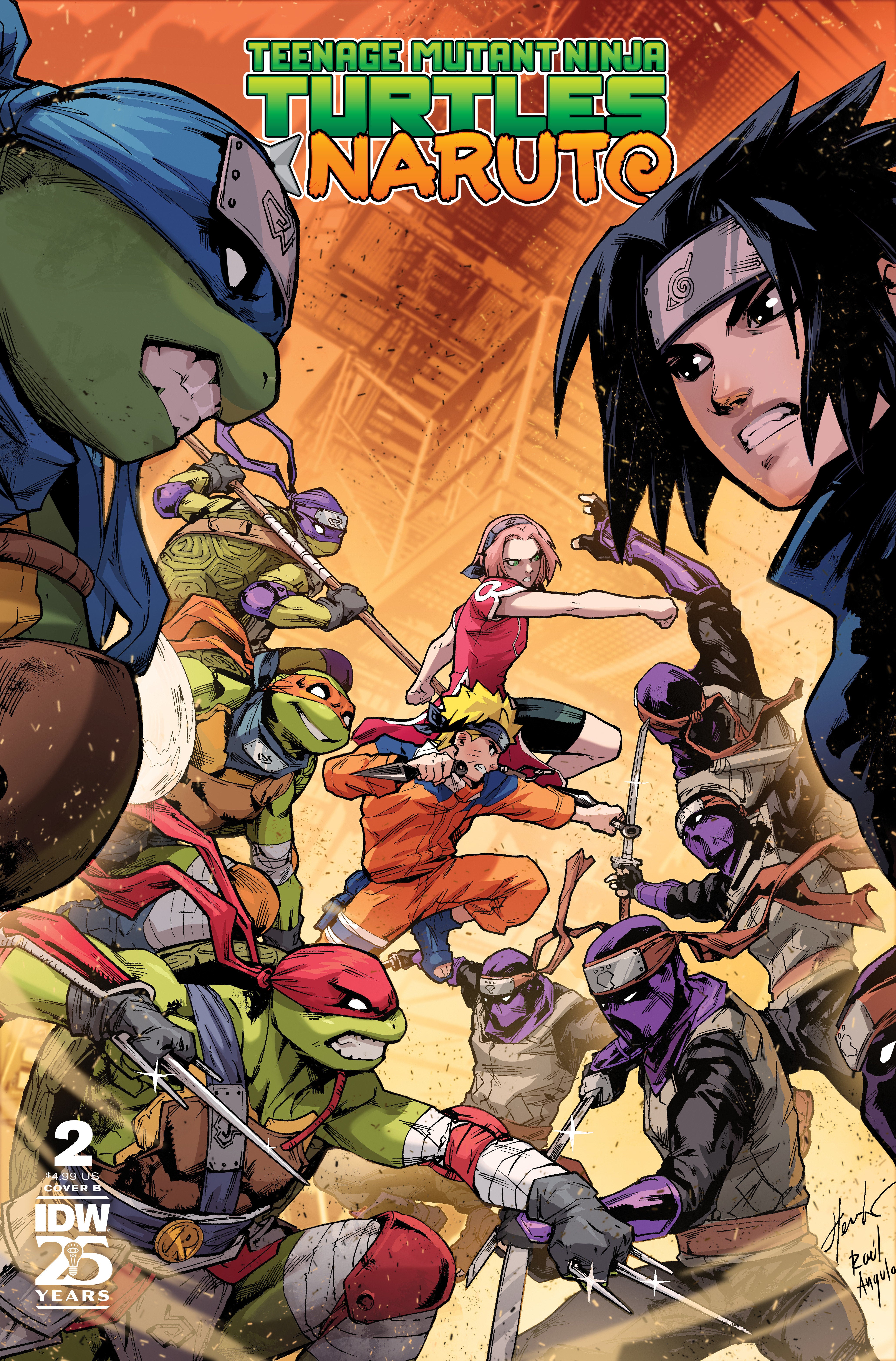 Teenage Mutant Ninja Turtles X Naruto #2 Cover B Prasetya | Odin's Place
