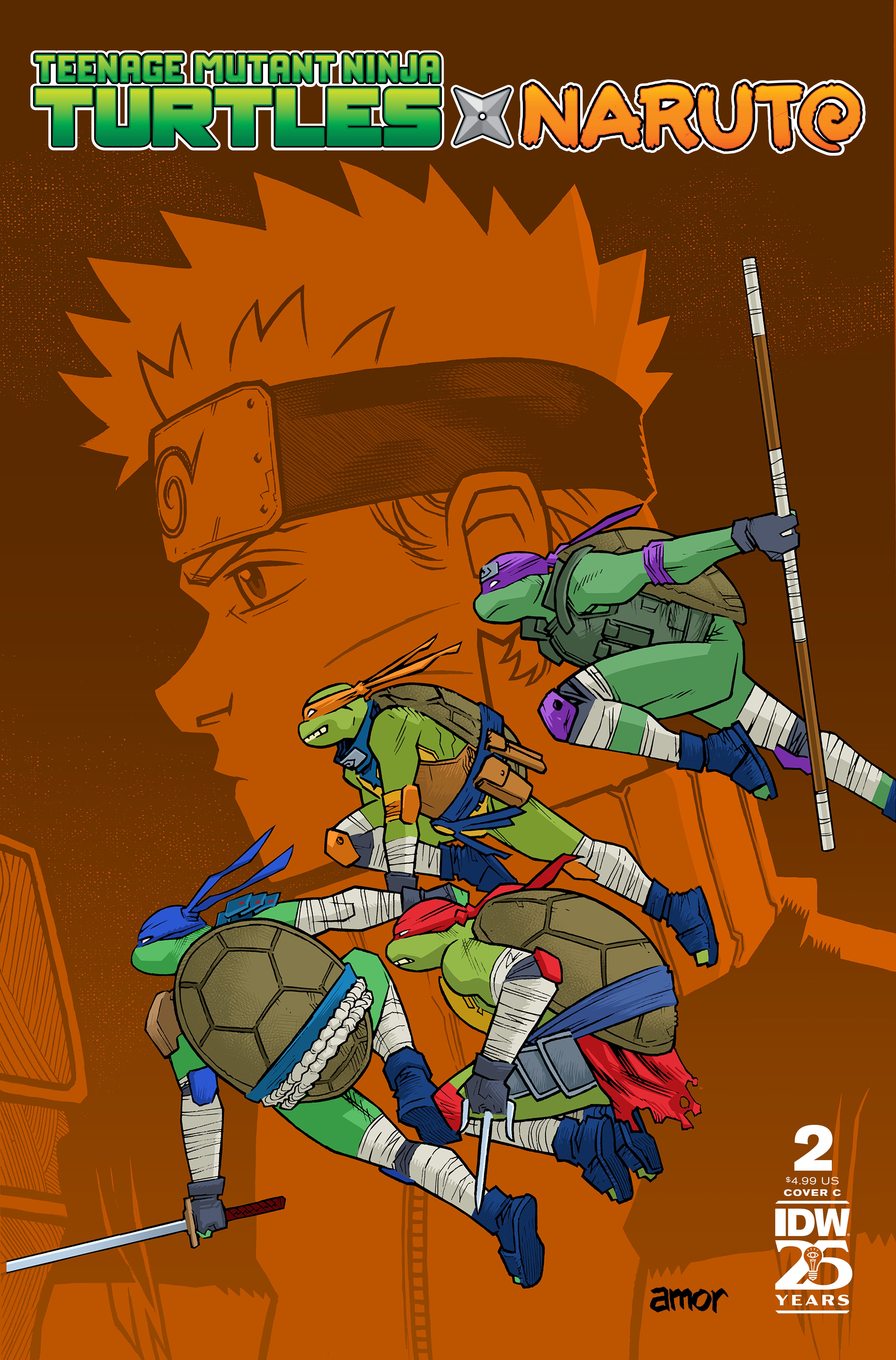 Teenage Mutant Ninja Turtles X Naruto #2 Cover C Amor | Odin's Place
