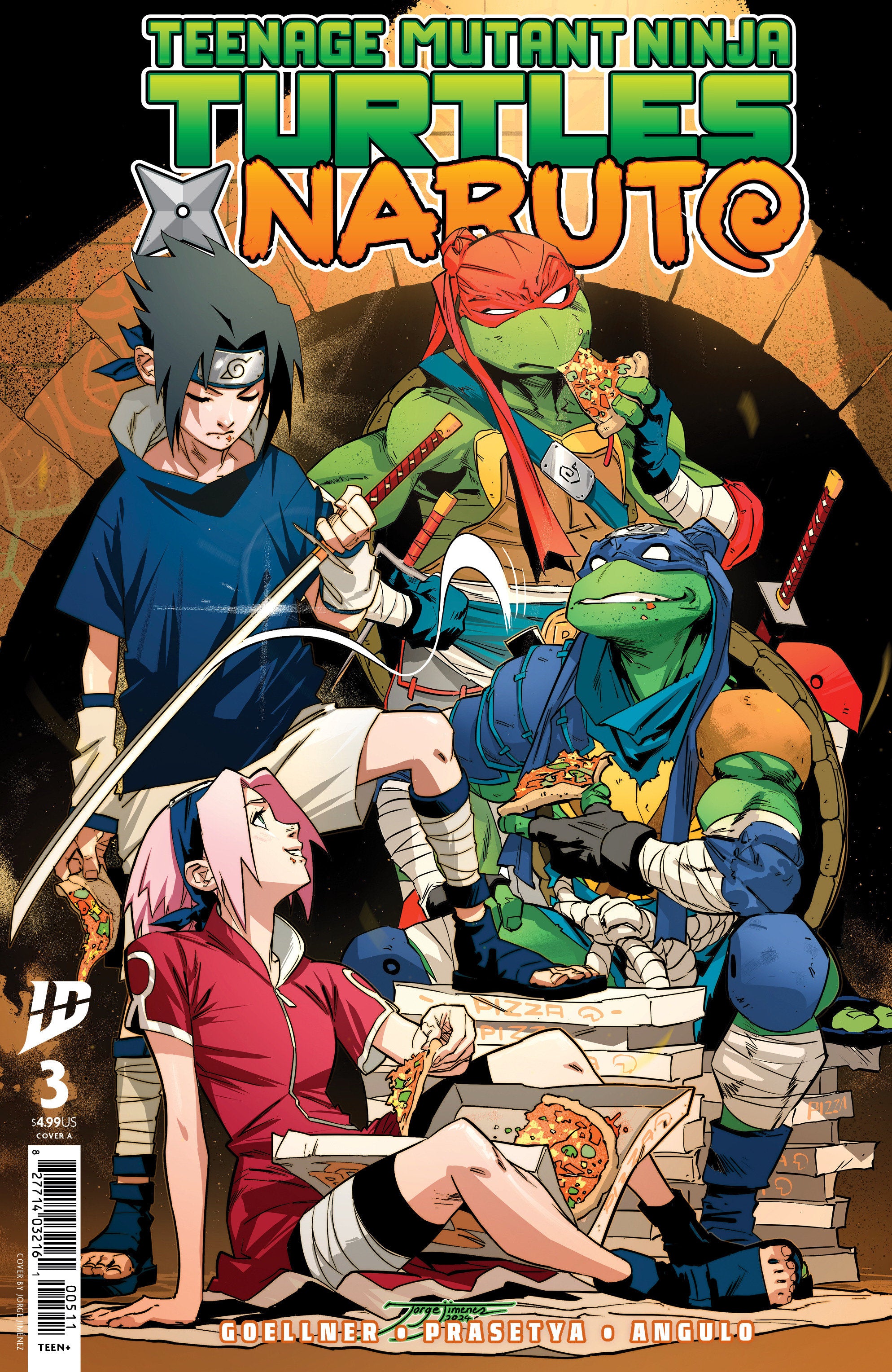 Teenage Mutant Ninja Turtles X Naruto #3 Cover A (JiméNez) | Odin's Place