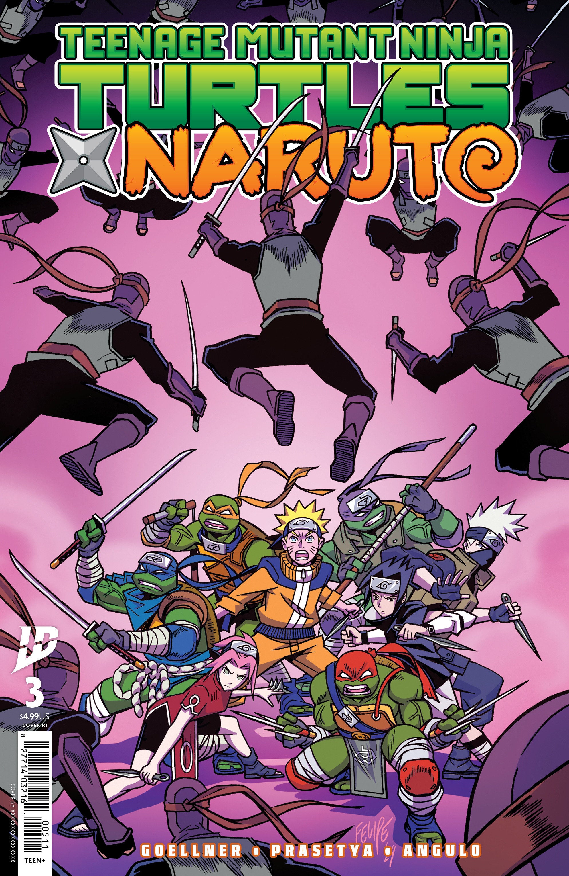 Teenage Mutant Ninja Turtles X Naruto #3 Variant Ri (25) (Smith) | Odin's Place