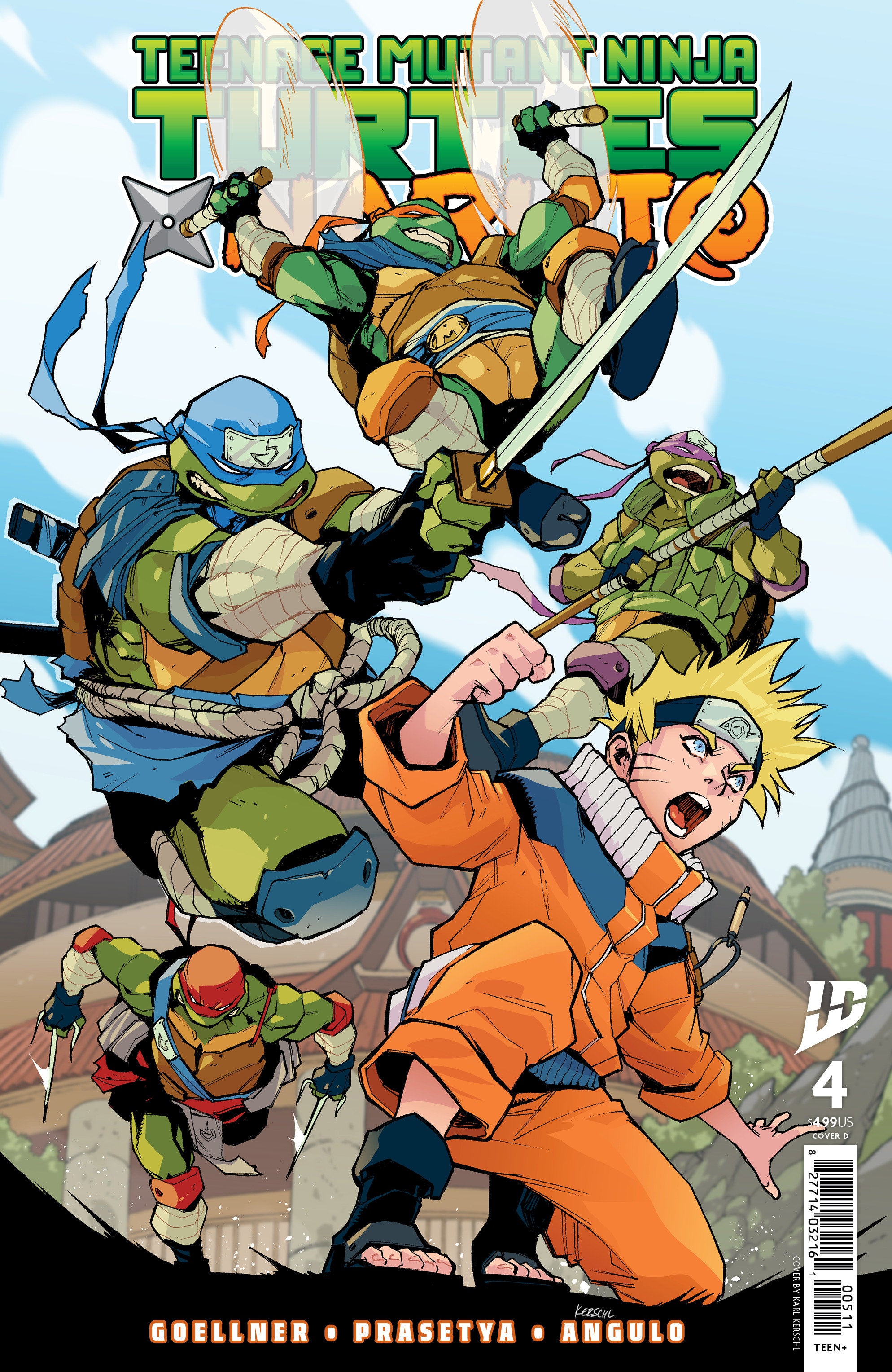 Teenage Mutant Ninja Turtles X Naruto #4 Variant D (Kerschl) | Odin's Place