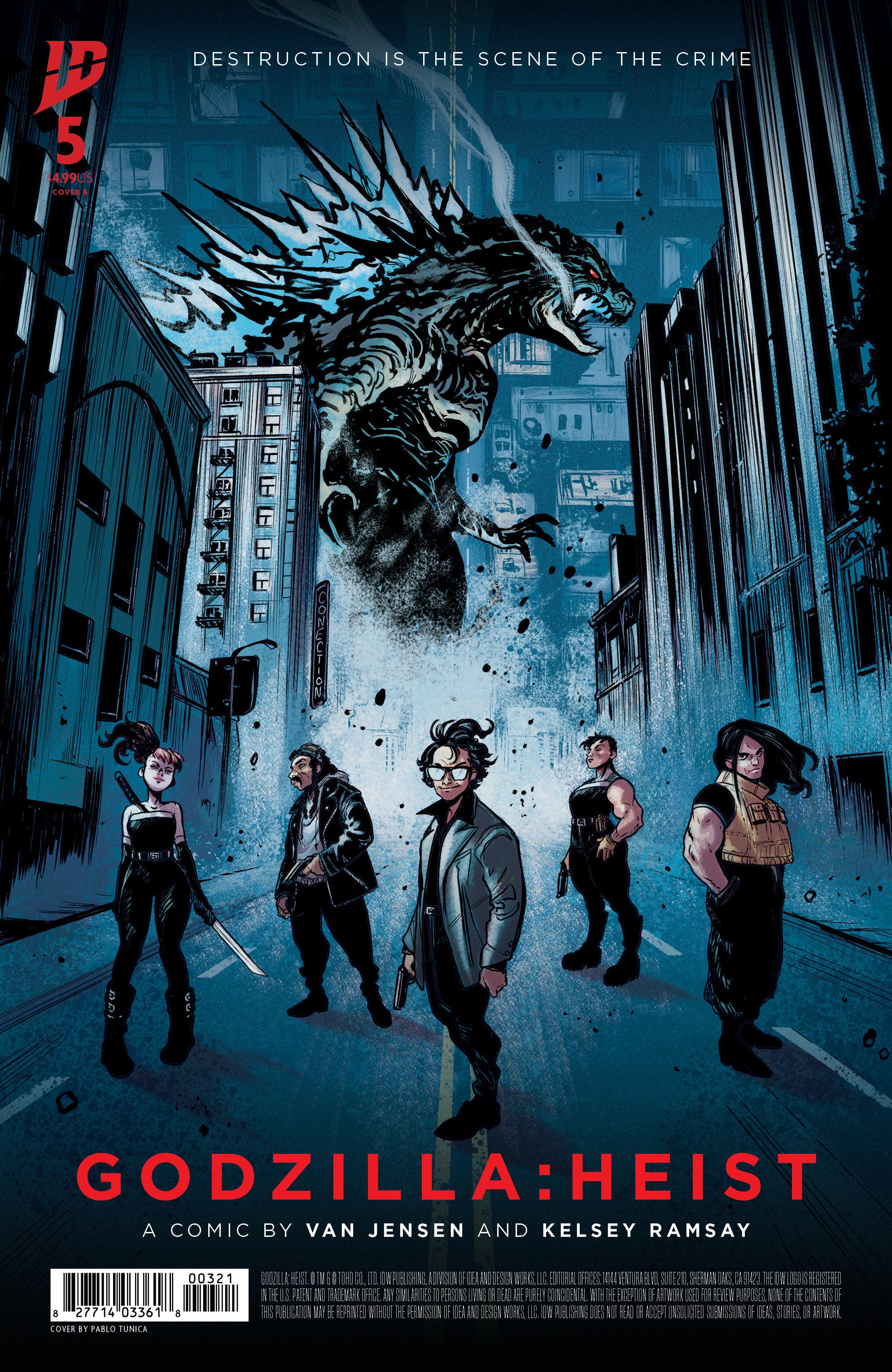 Godzilla: Heist #5 Variant B (Tunica Movie Poster Variant) | Odin's Place