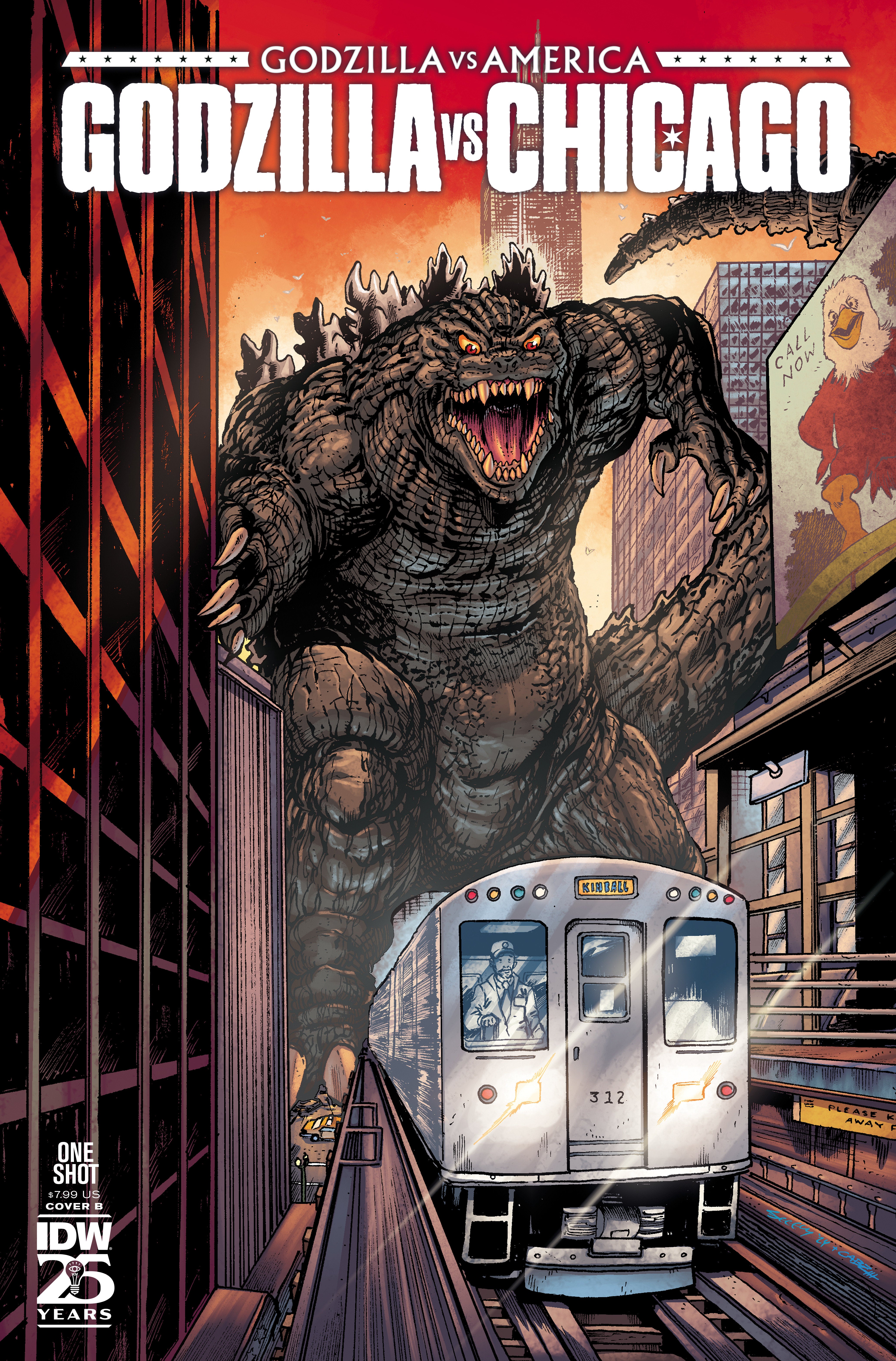Godzilla vs America Chicago #1 Cover B Seeley | Odin's Place