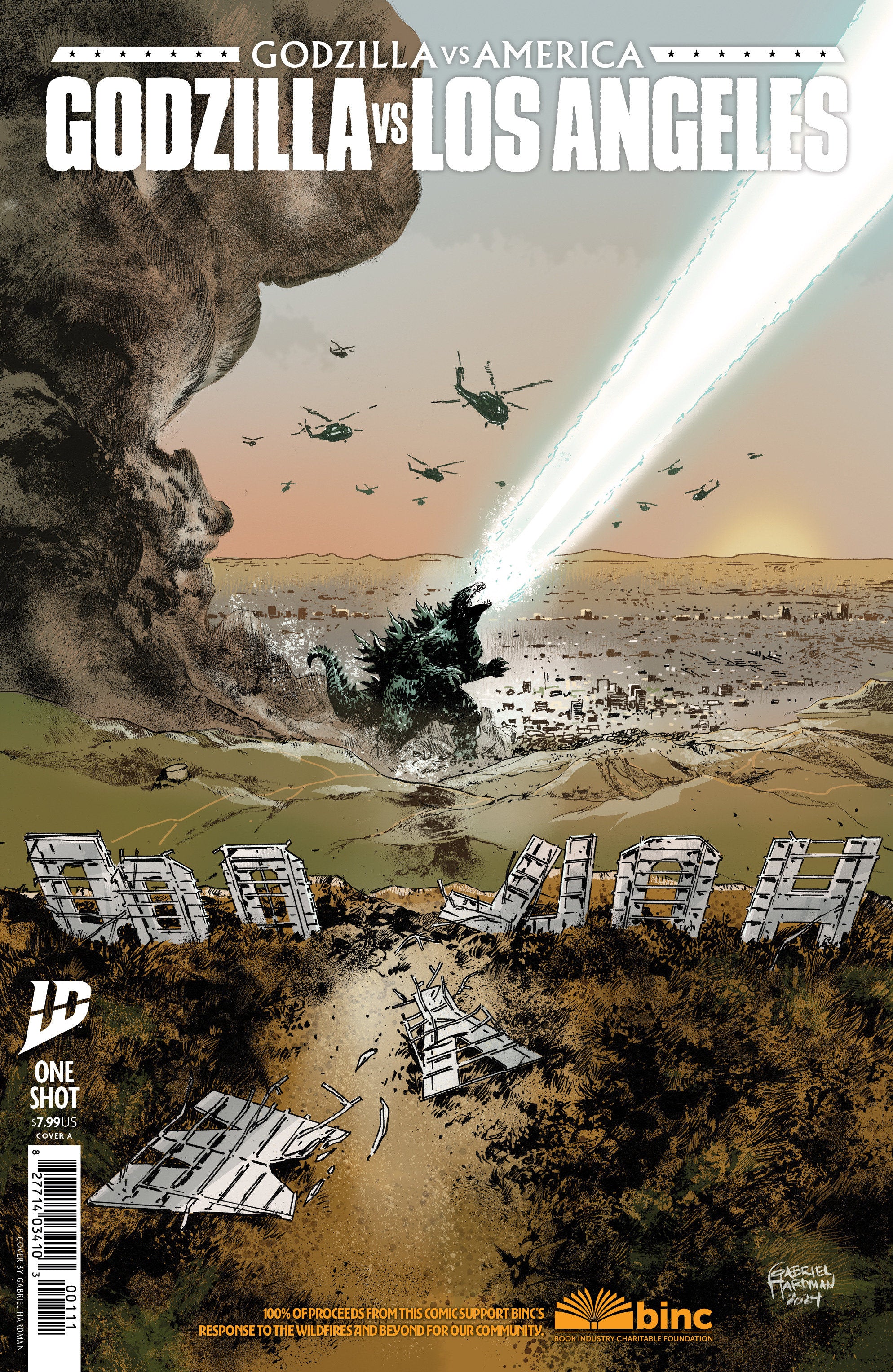 Godzilla vs. America: Los Angeles Cover A (Hardman) | Odin's Place