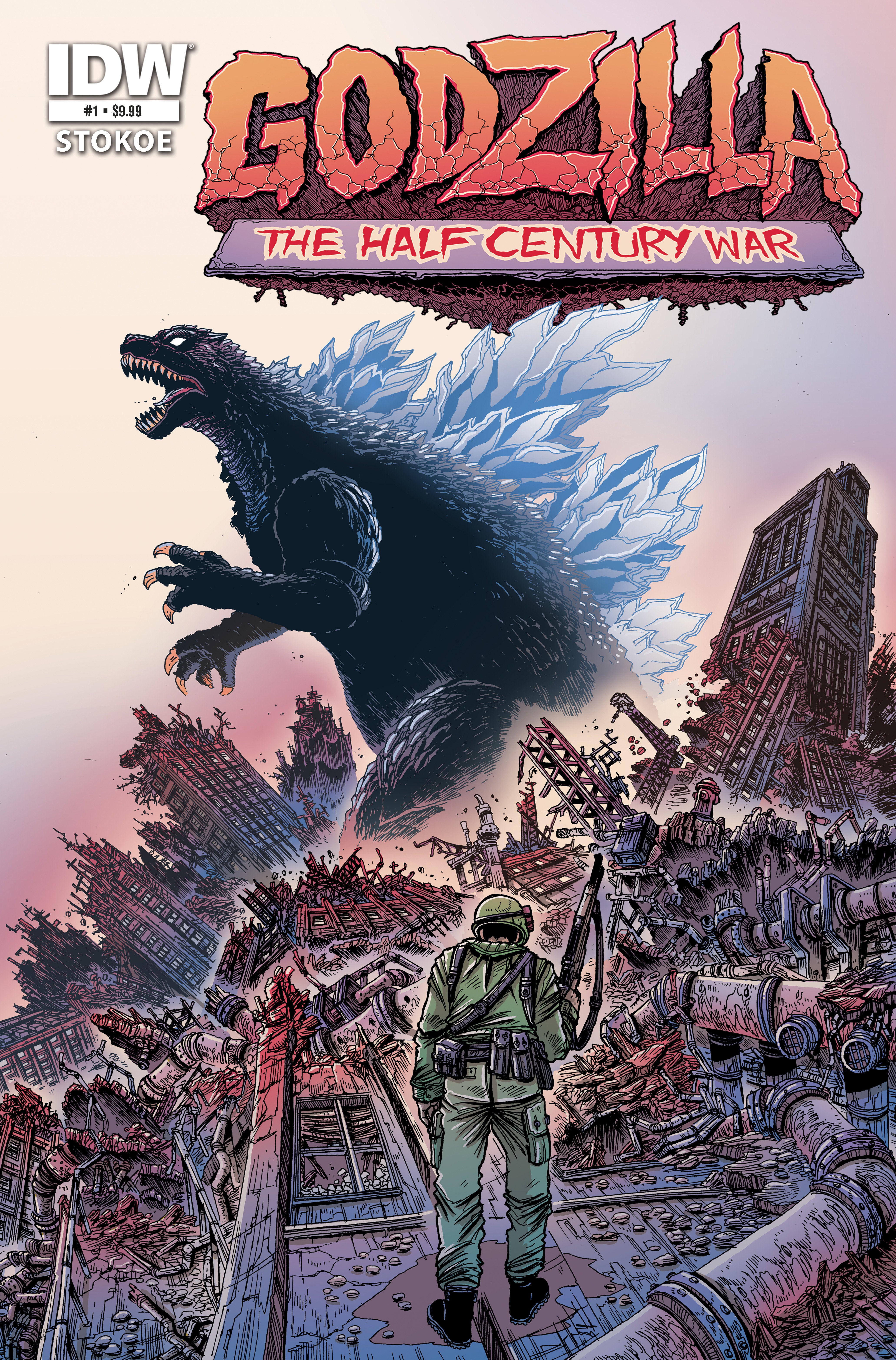 Godzilla 70th Anniversary Foil Classics: Godzilla: The Half-Century War #1 Cover A (Stokoe) | Odin's Place