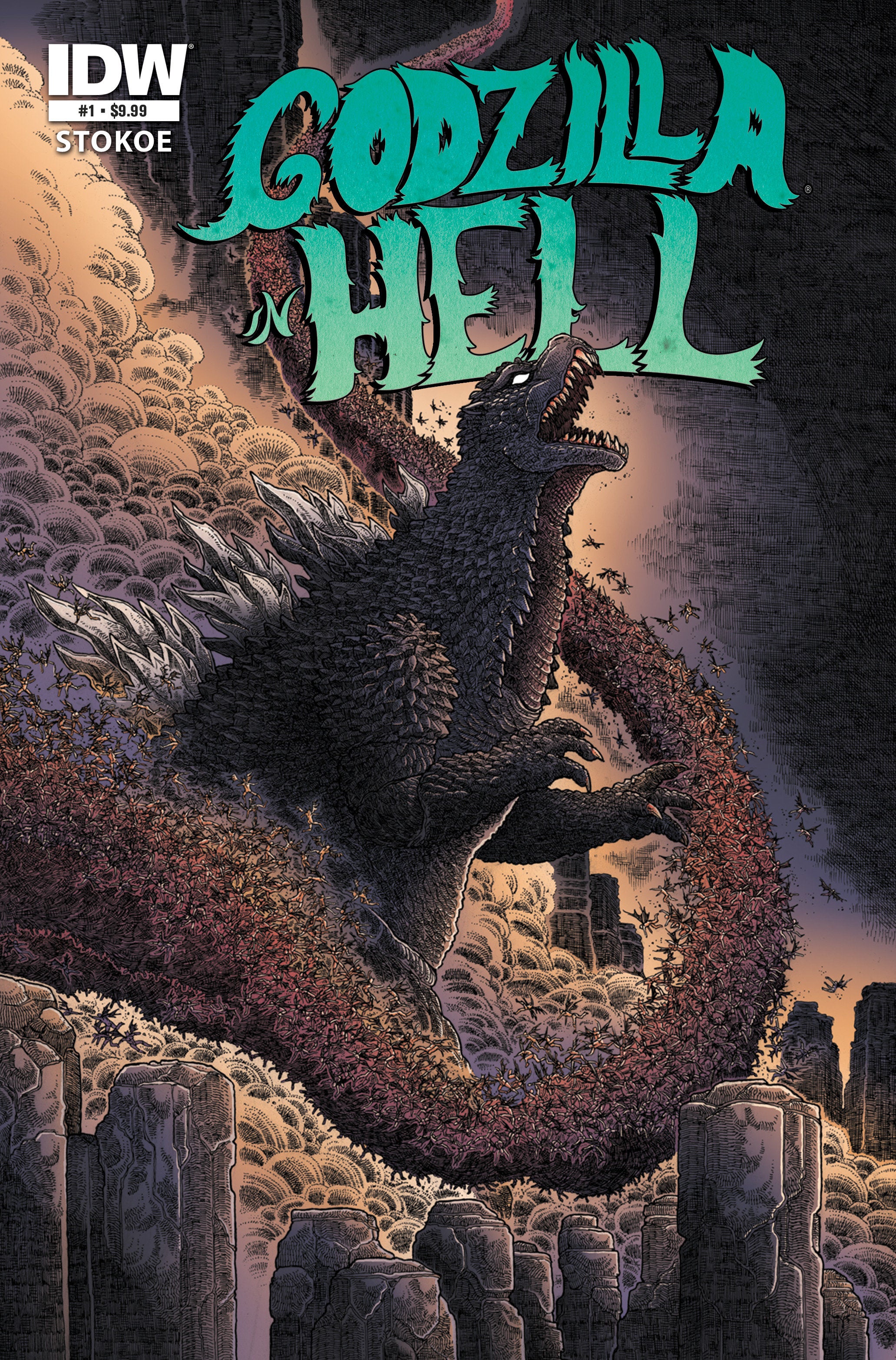 Godzilla 70th Anniversary Foil Classics: Godzilla In Hell #1 Cover A (Stokoe) | Odin's Place