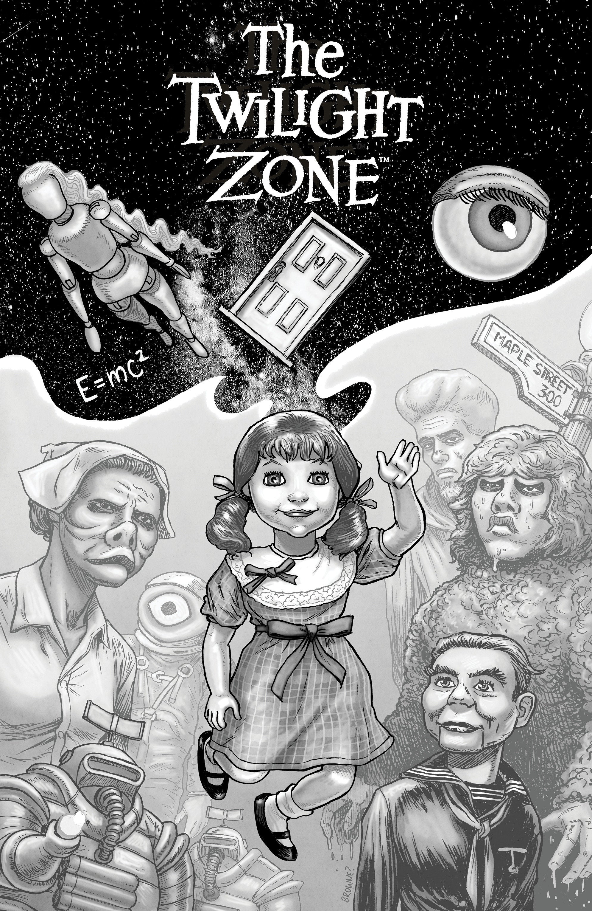 The Twilight Zone #10 1:10 Ryan Browne Black & White Variant | Odin's Place