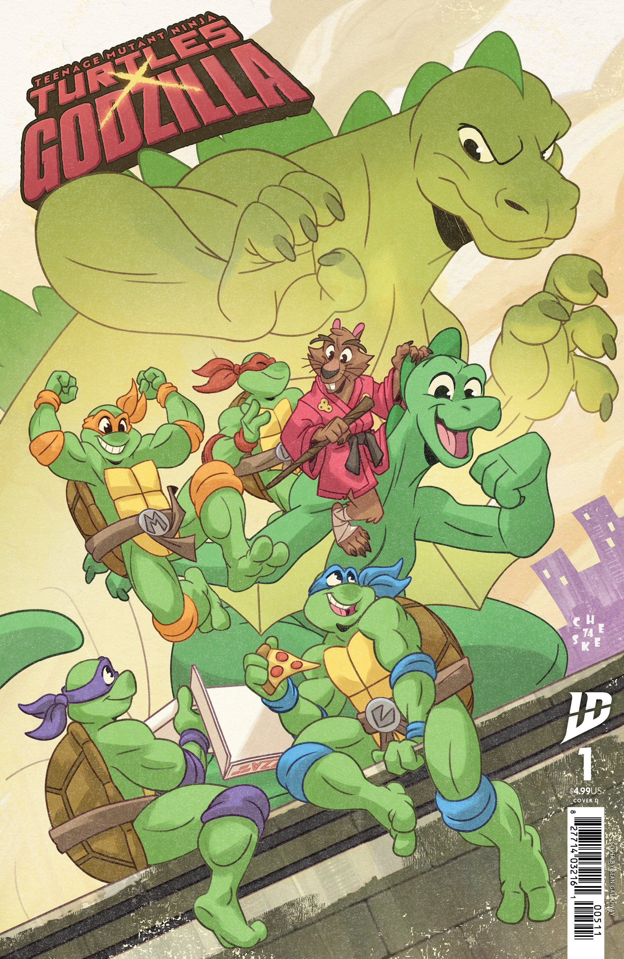 Teenage Mutant Ninja Turtles X Godzilla #1 Variant D (Galloway) | Odin's Place