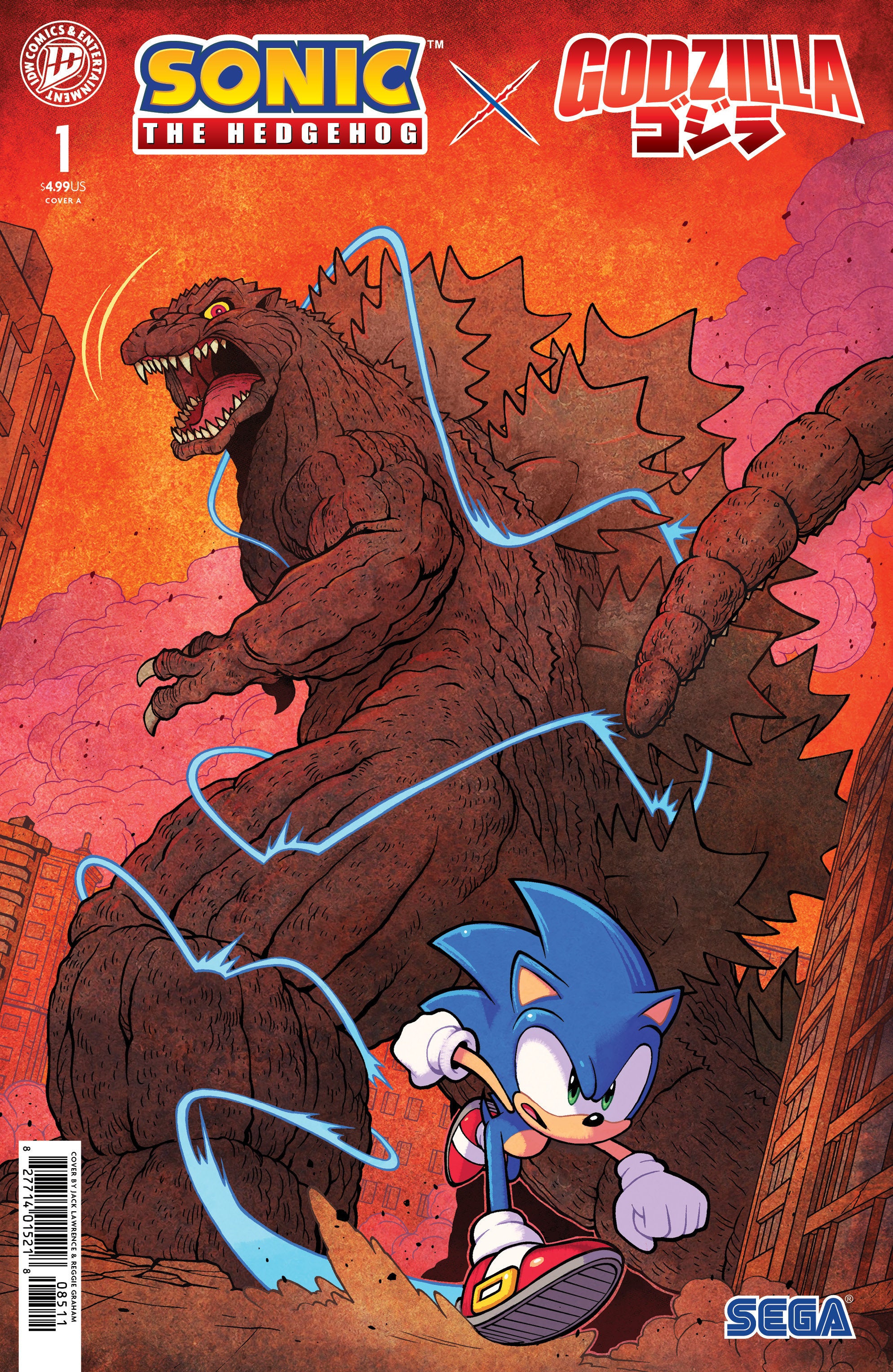 Sonic The Hedgehog X Godzilla #1 Cover A (Lawrence) | Odin's Place