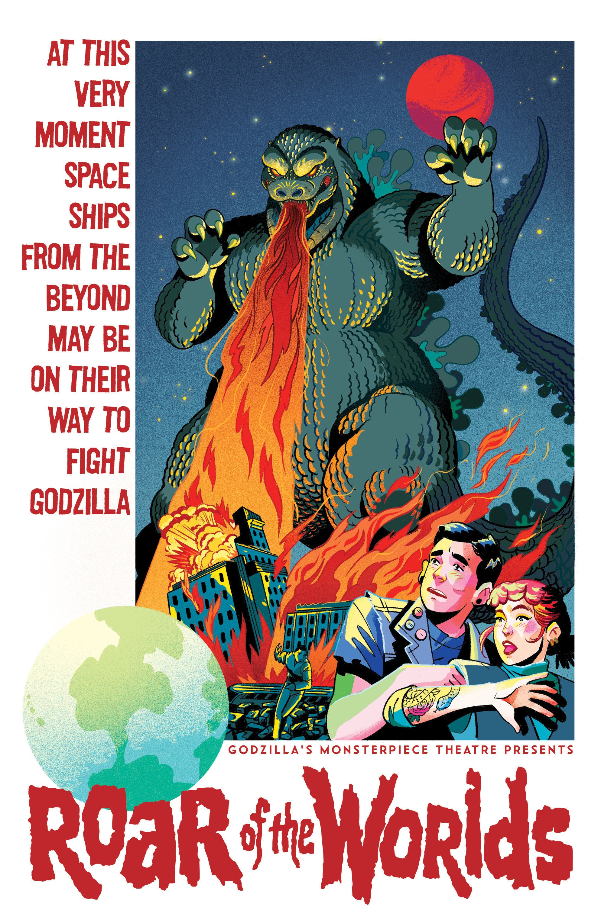 Godzilla's Monsterpiece Theatre Presents: Roar of the Worlds #1 1:10 Nicole Goux Variant | Odin's Place