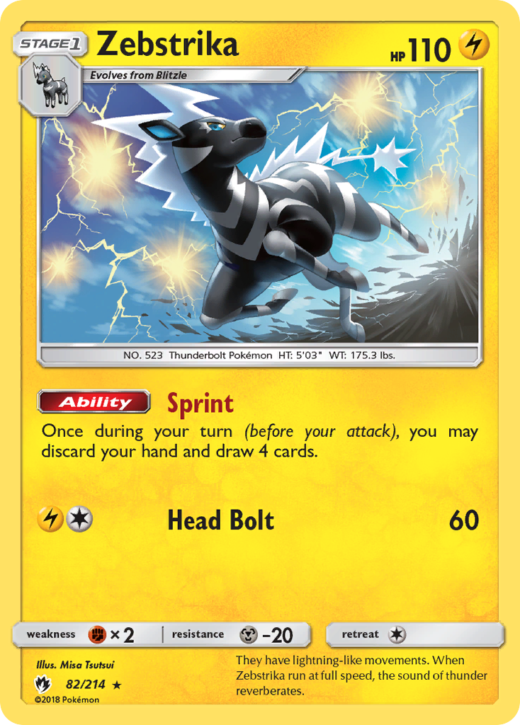 Zebstrika (82/214) (League Promo 1st Place) [Sun & Moon: Lost Thunder] | Odin's Place