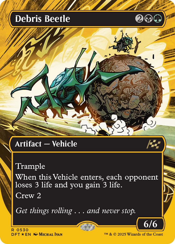 Debris Beetle (Borderless) (First-Place Foil) [Aetherdrift] | Odin's Place