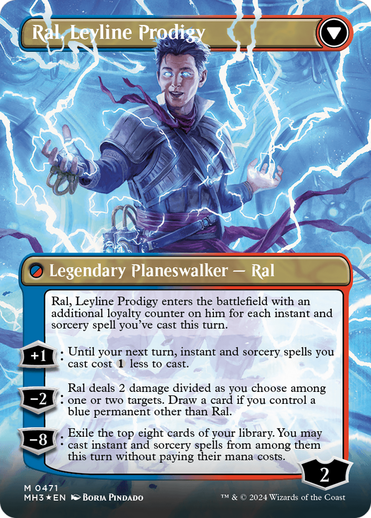 Ral, Monsoon Mage // Ral, Leyline Prodigy (Borderless) (Textured Foil) [Modern Horizons 3] | Odin's Place