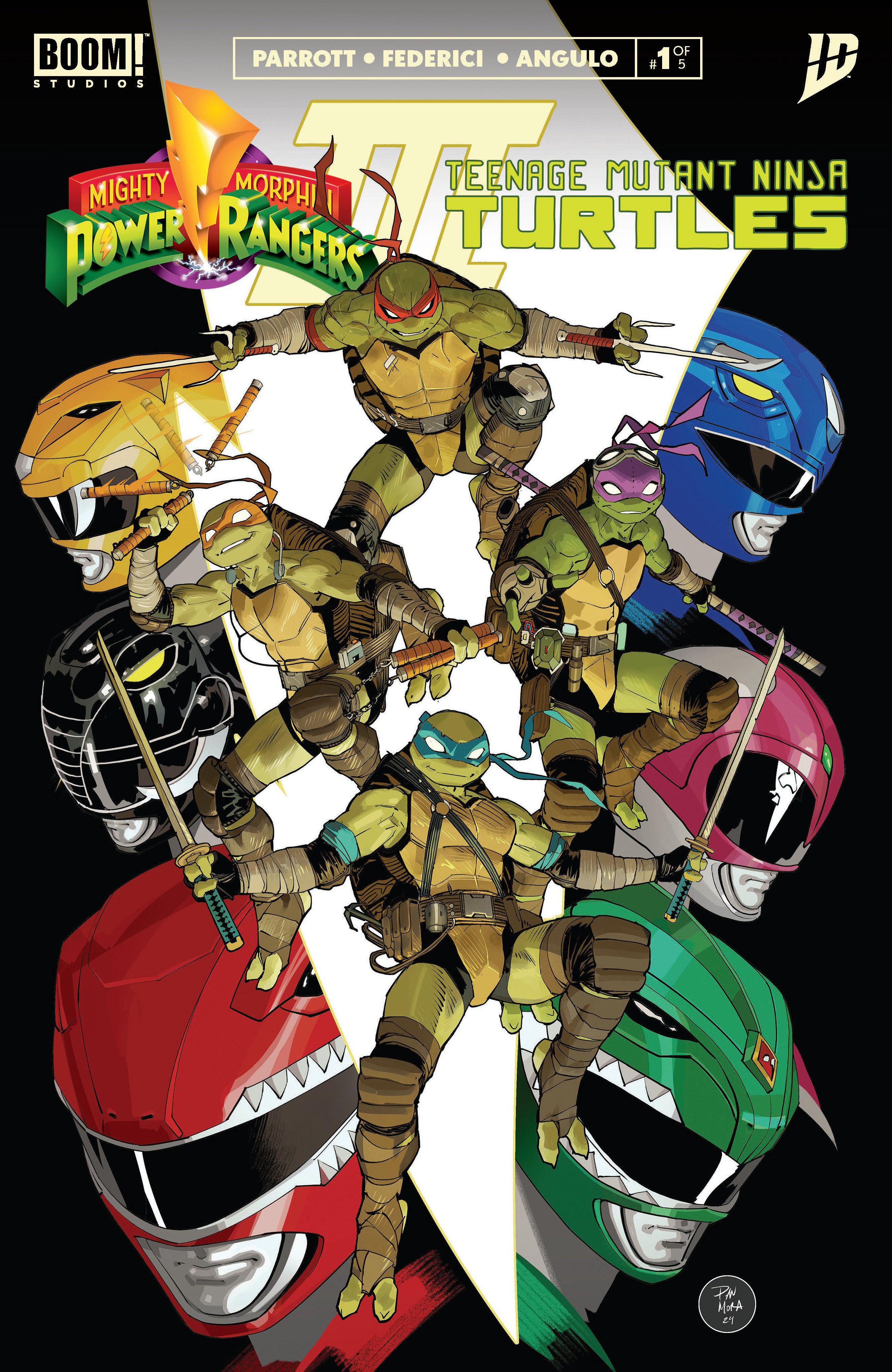 Mighty Morphin Power Rangers/ Teenage Mutant Ninja Turtles III #1 B Variant (Dressed, Mora) | Odin's Place