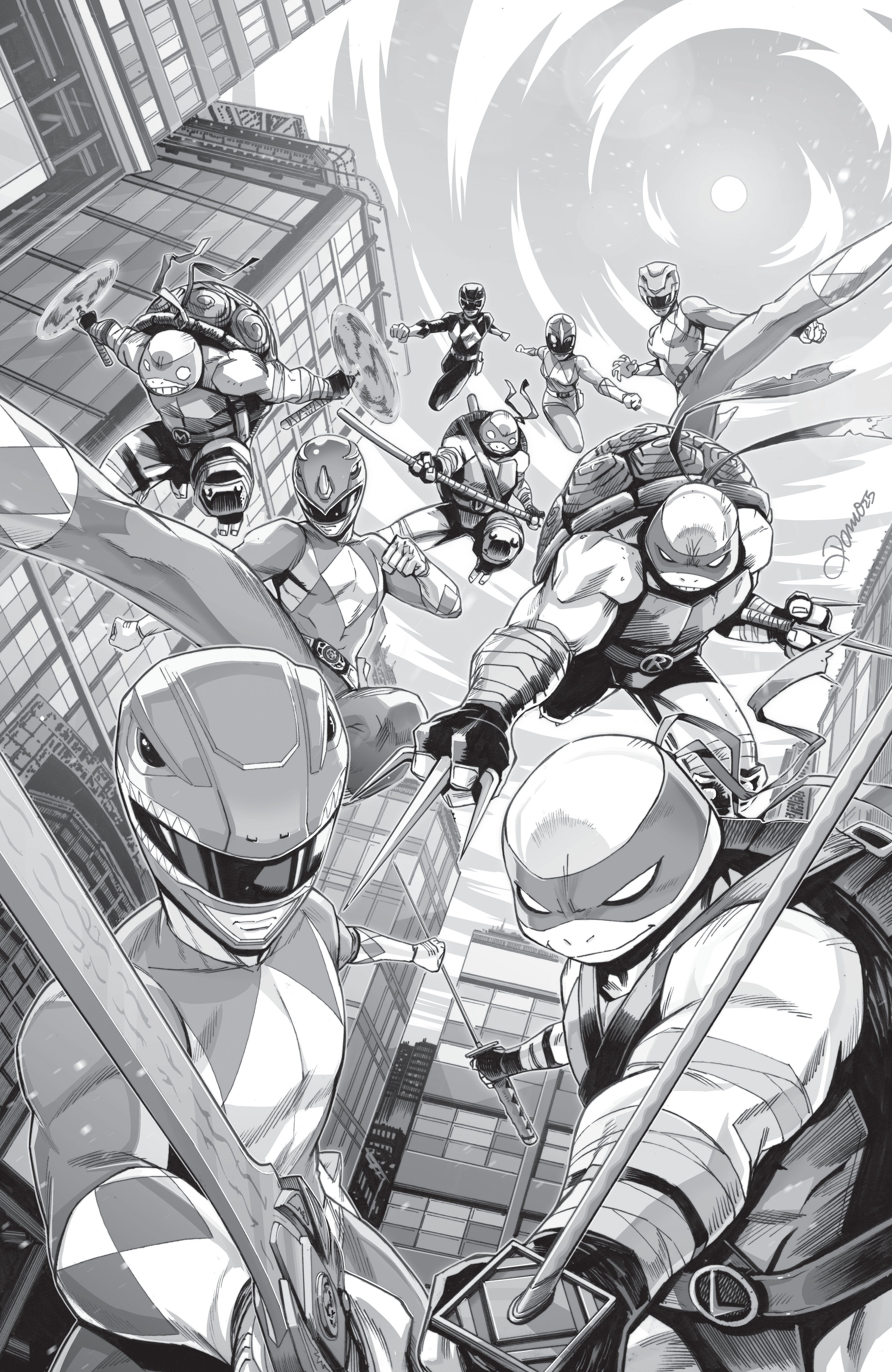 Mighty Morphin Power Rangers/ Teenage Mutant Ninja Turtles III #1 G 1 in 10 Variant Edition (Full Art, Zonno) | Odin's Place